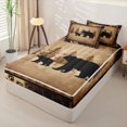 thumbnail image 2 of Homewish Rustic Bear Silhouette Zipper Twin Comforter Sets with Fitted Sheet and 2 Pillowcases,Pine Paw Zipper Bedding Set For Boys,Black Reversible,4-Piece, 2 of 7