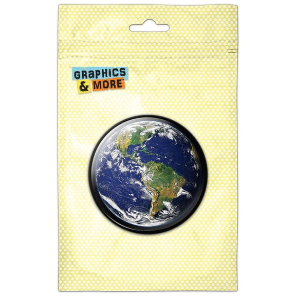 Earth South America View Pinback Button Pin Badge