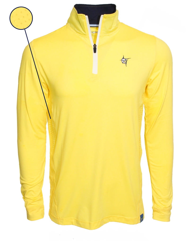 yellow quarter zip
