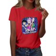 thumbnail image 2 of Moonsky Camiseta unisex Huntrix Dem-0n, colores cómodos, camiseta Huntrix para niñas, camiseta Mira Rumi Joey, merchandising, regalo juvenil para fans del K-pop (Rojo M), 2 of 4