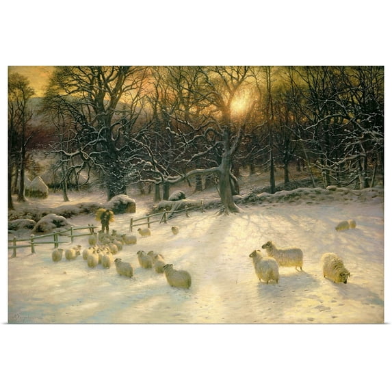 Great BIG Canvas | Rolled Joseph Farquharson Poster Print entitled The Shortening Winter's Day is Near a Close