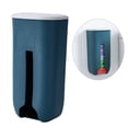 thumbnail image 3 of 1Pc Wall-mounted Plastic Bag Storage Box Simplicity Wall Hanging Garbage Bag Storage Container Dark Blue, 3 of 8