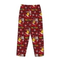 thumbnail image 5 of Balery Vintage Santa Skiing Red Plaid print Women's Pajama Pants,Ultra Lightweight Pjs,Lounge Pant-, 5 of 9