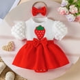 thumbnail image 2 of NIEWTR Robe Dos Nu à Étages à Fleurs pour Tout-Petite Fille Sans Manches Fluide d'Été avec Bandeau (Rouge, 3-6 Mois), 2 of 9