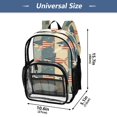 thumbnail image 2 of Iauyy Clear Backpack Heavy Duty PVC Transparent Backpack for College Workplace, Flag Sea-fish Print, 2 of 8