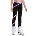 thumbnail image 4 of Hansber Kids Girls Hip Hop Jazz Dance Outfit Sparkly Sequin Crop Top with Leggings Figure Skating Training Suit Pink 12, 4 of 7