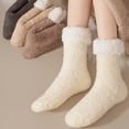 thumbnail image 3 of Ticikt Women Fuzzy Mid Calf Socks, Plush Non Thermal Cozy Winter Home Sleeping Floor Socks, 3 of 8
