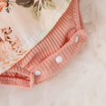thumbnail image 6 of Viworld Newborn Baby Girl Clothes Spring Summer Infant Romper Floral Suspenders Dress Ruffle Sleeve  one-piece  Outfit Jumpsuit+Headband, 6 of 7