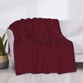 thumbnail image 3 of Fotbe Maroon Manta de Franela con Estampado, Manta Ultrasuave para Cama, Sofá, Auto, Hipoalergénica y Antibolitas-50"x40", 3 of 6