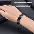 thumbnail image 2 of 2pcs Triple Protection Bracelet Natural Black Obsidian Tigers Eye Hematite 8mm Beads Crystal Bracelet Healing Bracelets for Men Women Bring Prosperity Luck and Health, 2 of 9