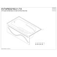 thumbnail image 4 of Kingston Brass KVTAP603216L0 60-Inch Acrylic Rectangular 3-Wall Anti-Skid Alcove Tub Combo with Tub Door (Left Hand Drain) in White/Matte Black, 4 of 9