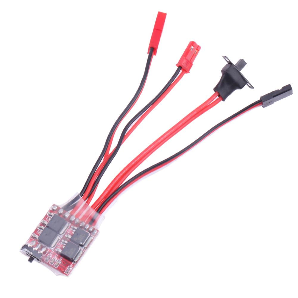 TENVOLTS) Synthetic 30A Mini Brushed ESC Brush Electronic Speed Controller  for RC Car - Walmart.com  Motor Maul Wiring Diagram    Walmart