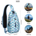 thumbnail image 3 of Crossbody Sling Backpack for Women Men Navy Sailboat Shoulder Sling Crossbody Casual Chest Bag for Travel Sports Running Hiking, 3 of 4