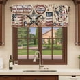 thumbnail image 6 of Farmhouse 4th of July Curtain Valances for Windows, Kitchen Valance Window Treatments Panel 2 Pack, American Country Star Rustic Rod Pocket Short Curtains for Bathroom Bedroom 42 x 18 Inch, 6 of 8