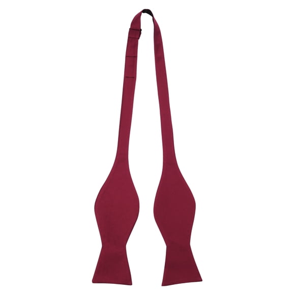Jacob Alexander Men's Solid Color Extra Large Self-Tie Bow Tie - Burgundy