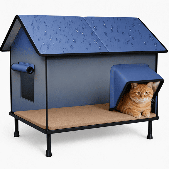 Pet100 Outdoor Cat House Outdoor Cat House Weatherproof for Indoor and Outdoor Use Insulated and Weatherproof,Waterproof Shelter for Cats