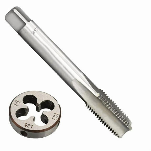 X 1.25 Metric Thread Tap and Die Set,High-Speed Steel Machine Tap and Die Set, Thread Tap and Round Thread Die