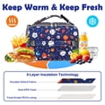 thumbnail image 3 of GYEUKHAM Kids Insulated Lunch Bag,Durable School Lunch Box with Shoulder Strap & Bottle Holder,Water-Resistant Thermal Cooler Tote for Boys & Girls,Rugby, 3 of 8