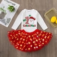 thumbnail image 3 of Conjunto de vestidos y trajes para fiesta de cumpleaños de niñas pequeñas con tutú y camisa para la primera Navidad, ropa infantil navideña, 3 of 5