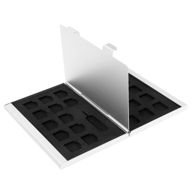 SHISUYAN Aluminum Alloy SIM Cards Case Mini SIM Cards Slots Storage Case Phone Card Holder