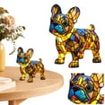 thumbnail image 6 of HzyK 2025 Novelty Corgi Lamp Dachshund Lamp, Vintage Stained Glass French Bulldog Lamp, Animal Series Art Night Light for Home Decor, 6 of 7