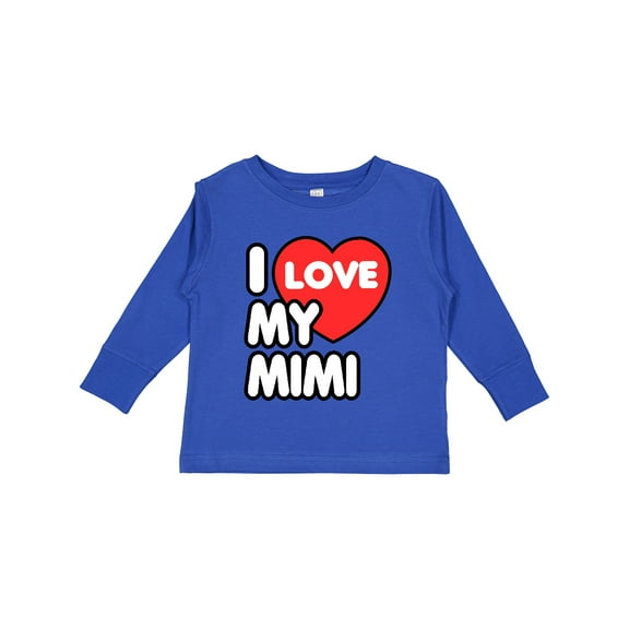 Inktastic I Love My Mimi Boys or Girls Long Sleeve Toddler T-Shirt