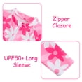 thumbnail image 6 of 3PCS Toddler Girl Bathing Suit 4T Ruffled Swimsuit Girls with Long Sleeve Rash Guard, 6 of 8