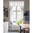 thumbnail image 4 of Spring Gray Eucalyptus Swag Valances for Windows, Small Curtains Drapes, Summer Botanical Leaf Country Kitchen Window Curtains Over Sink Window Treatment Valance for Bedroom/Bathroom 56"x36", 4 of 5