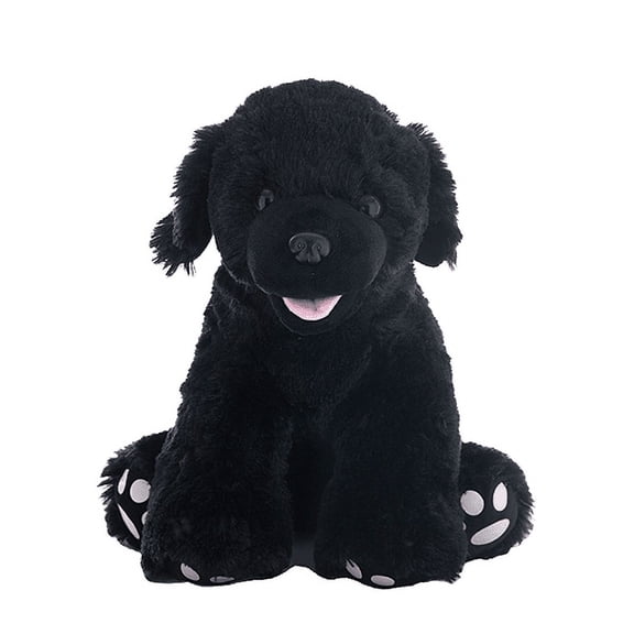 Shadow Black Labrador Plush Dog 16 Inch Stuffed Animal Soft Realistic Puppy Toy