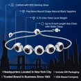 thumbnail image 2 of Gem Stone King 925 Sterling Silver Black Sapphire Tennis Bracelet for Women (5.75 Cttw, Round 6MM, Gemstone September Birthstone, Fully Adjustable up to 9 inch), 2 of 3