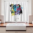 thumbnail image 2 of Ambesonne English Bulldog Kitchen Curtains, Dog Portrait, 55"x39", Multicolor, 2 of 3