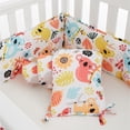 thumbnail image 3 of Juego de almohadillas protectoras para cuna 4 en 1 para niños, forro de algodón para cuna, juego de cama para cuna para niños y niñas, forro protector seguro para cuna de 4 lados, 3 of 10