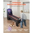 thumbnail image 2 of VEVOR 9 ft Roll & Score Arcade Game Table LED Electronic Scorer Home Game Room 4 Balls, 2 of 9