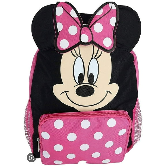 Ruz Adjustable Minnie Mouse Backpack, Pink, 12 inches