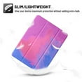 thumbnail image 5 of Slim Tri-Fold Case for 9.7 inch iPad 6th Gen/iPad 5th Gen/iPad Air 2/iPad Air 1st Gen, Dteck Microfiber Inner Smart Cover Auto Wake/Sleep & Pencil Holder,03# Purple Rose, 5 of 5
