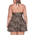 thumbnail image 7 of Ocean Blues Women's Plus Size Swimdress Halter Swimwear One Piece Swimsuit Skirt Tummy Control Black One Piece Bathing Suit for Women Size 2XL, 7 of 7
