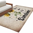 thumbnail image 2 of Vintage Sunflowers Runner Rug 2.7x5 FT, Non Slip Entryway Carpet, You Are My Sunshine Farmhouse Floral Washable Soft Floor Carpet Entrance Mat Non-Shedding Throw Rug for Hallway Laundry Room Bedside, 2 of 9