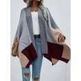 thumbnail image 5 of Turilly Womens Jackets Ladies Women's Fashion Shawl Color Matching Loose Tops Blouse Knitted Sweater, 5 of 5