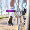 thumbnail image 6 of Uxcell 2 Pack Aluminum Alloy Bike Pegs Anti-Skid Fit 3/8 inch with Line Dark Purple, 6 of 7