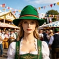 thumbnail image 5 of QSAWXQZ Unisex Bavarian Oktoberfest Hat Wide Brim Fedora Cap for Beer Festival Free Size, 5 of 8