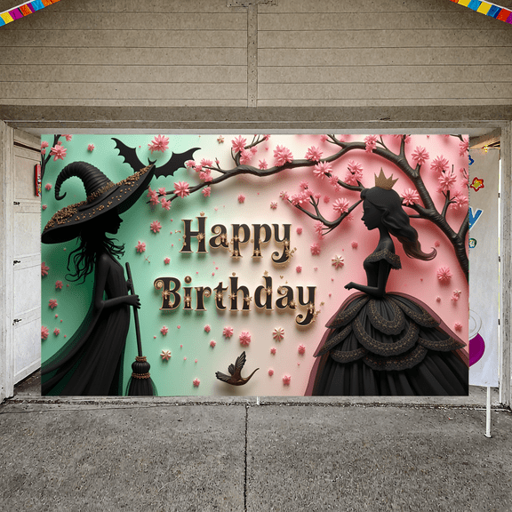 Witch Theme Banner Fairy Magic Halloween Decoration for Kids Party Fantasy Celebration