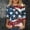 Red/White/Blue, variant on Lpmadey Red White and Blue Shirts for Women Crew Neck 3/4 Sleeve Patriotic T shirts American Flag Graphic Tunic Tops