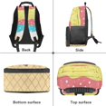 thumbnail image 4 of ZUXONGSY Sloth Ice Cream Print Girls Backpack Cool Book Bag for Primary School Children 4 Piece School Bag Set with Rucksack Lunch Box Pencil Case Water Cup Sleeve, 4 of 6