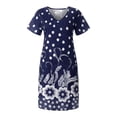 thumbnail image 3 of Babysbule Summer Dresses for Women Women Summer Fashion Casual Loose Print O-Neck Short Sleeve Dress, 3 of 8