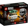 thumbnail image 3 of LEGO BrickHeadz Star Wars The Mandalorian & The Child 75317 'Baby Yoda' Building Toy, Collectible Model Figures Set, Gift Idea, 3 of 8
