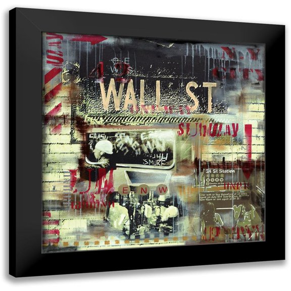 Gachaga, Vincent 12x12 Black Modern Framed Museum Art Print Titled - Wall St Station