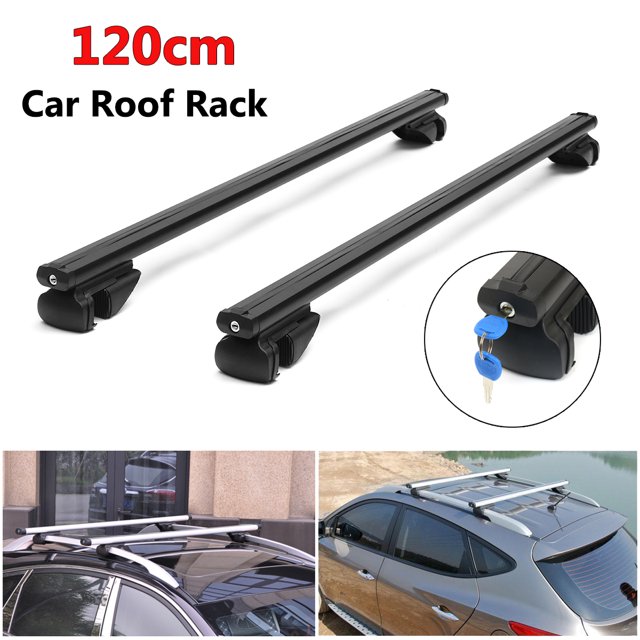 47'' Universel en Alliage d'Aluminium Voiture Toit Rack Verrouillage Traverses Rails Anti-Vol Verrouillable Bagages Cargo Cargo Cargo Carrier
