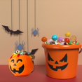 thumbnail image 2 of Halloween Pumpkin Bucket Trick or Treat Candy Containers with Handles - Portable Pumpkin Pails for Candy Collection Halloween Party Favors Goodie Bags and Decorations, 2 of 7