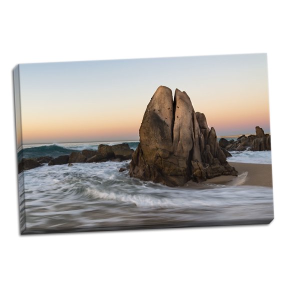 Gango Home Decor Contemporary Crab Rock, Baja by Stan Hellmann (Ready to Hang); One 24x16in Hand-Stretched Canvas