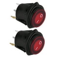 thumbnail image 2 of Interrupteur Rond Marche/arrêt, 2 Pcs Interrupteur à Bascule LED Rouge Interrupteur à Bascule Valeur Exceptionnelle, 2 of 8